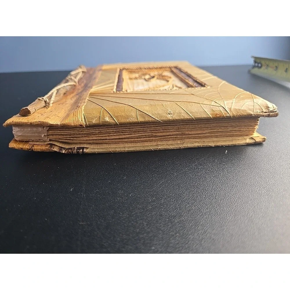 Boho Handmade Tree Bark Leaf Cover Blank Journal Scrapbook Photo‎ Twine Bound 9
